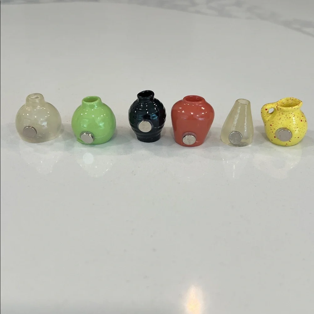 Cute. Miniature. Buds Vases Magnets.